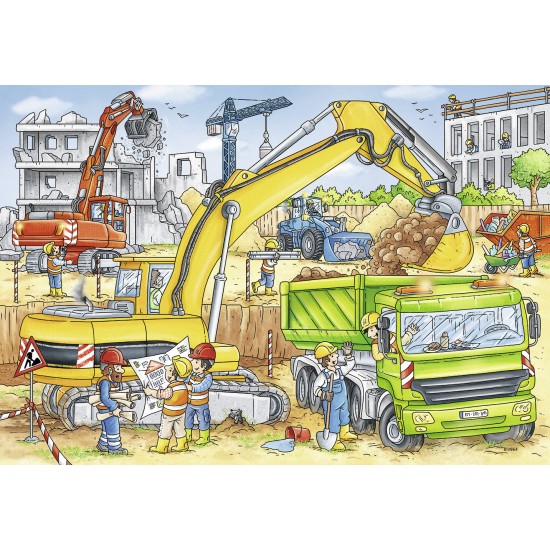 Puzzle Muncind din greu - 2x24 piese