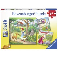 Puzzle personaje Disney 3x49 piese