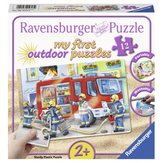 Puzzle plastic pompieri 12 piese
