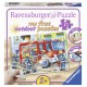 Puzzle plastic pompieri 12 piese