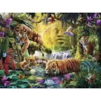 Puzzle Iaz cu tigri Ravensburger 1500 piese