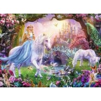 Puzzle Zana si unicorn Ravensburger 100 piese