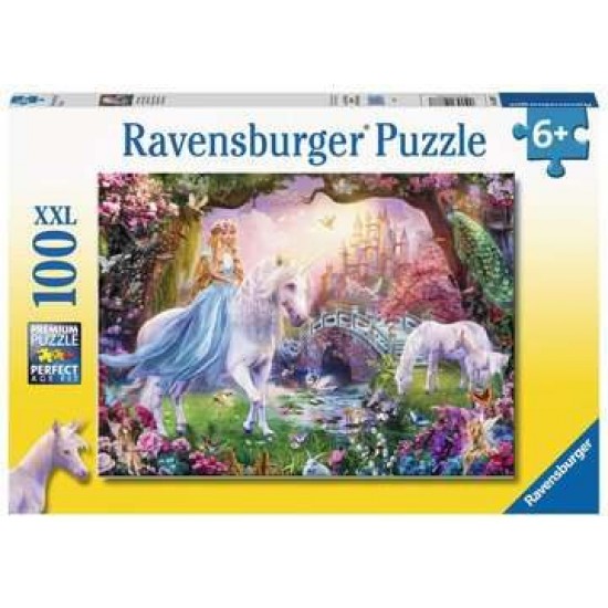 Puzzle Zana si unicorn Ravensburger 100 piese