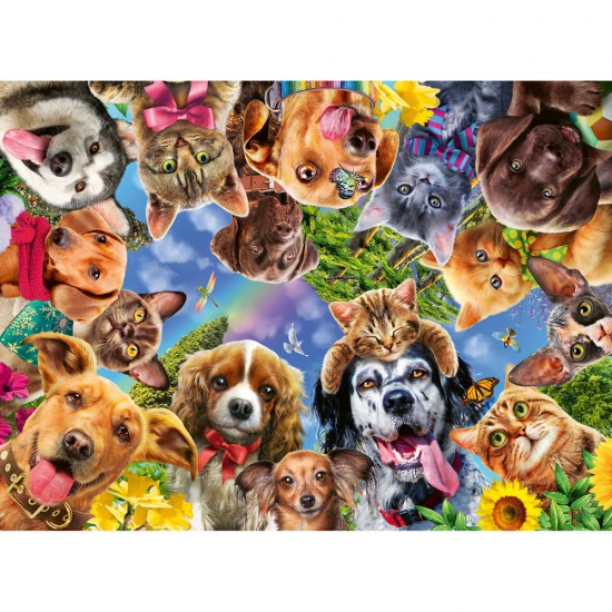 Puzzle Selfie cu animale 500 piese Ravensburger