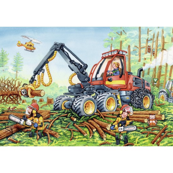 Puzzle Utilaje la munca - 2x24 piese