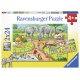 Puzzle Zi la Zoo - 2x24 piese