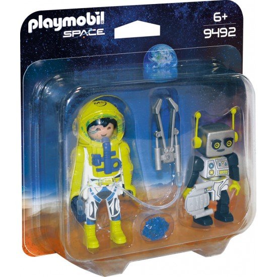 Set 2 figurine Playmobil Space - Astronaut si robot