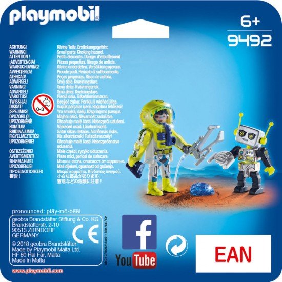 Set 2 figurine Playmobil Space - Astronaut si robot