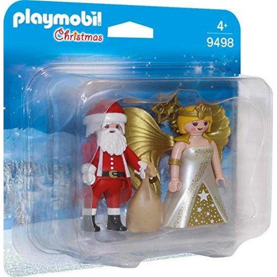 Set 2 figurine Playmobil - Mos Craciun si ingeras