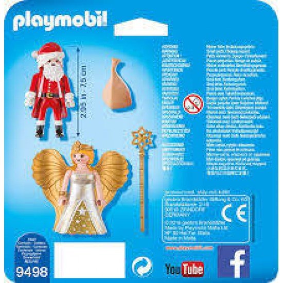 Set 2 figurine Playmobil - Mos Craciun si ingeras
