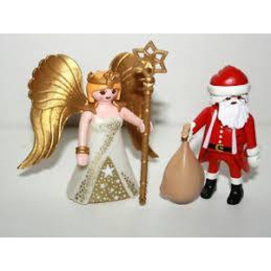 Set 2 figurine Playmobil - Mos Craciun si ingeras