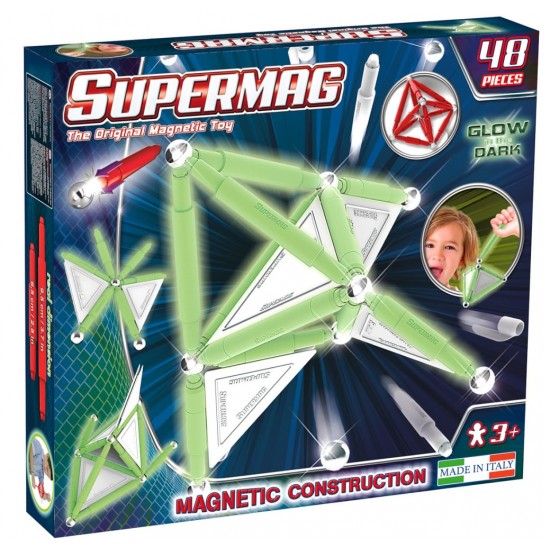 Set constructie Supermag Luminos 48 piese