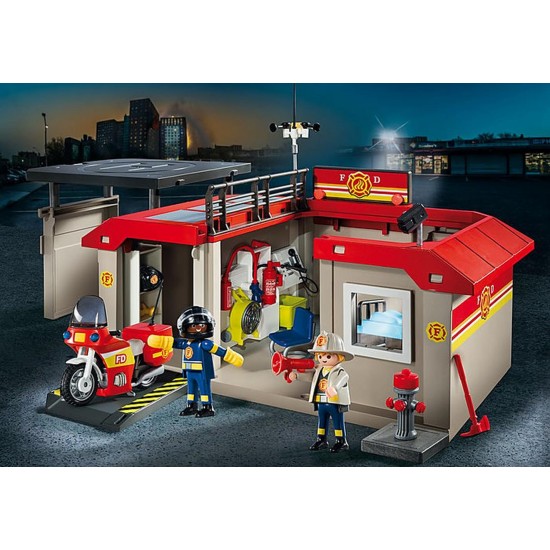Playmobil City Action - Set mobil statie de pompieri