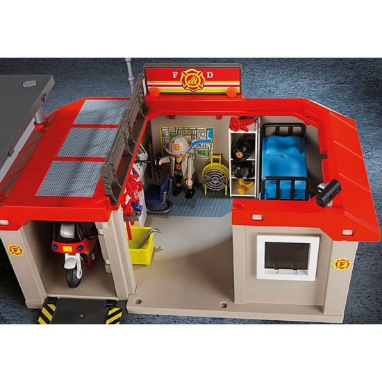 Playmobil City Action - Set mobil statie de pompieri