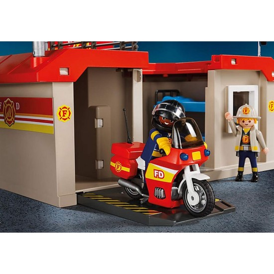 Playmobil City Action - Set mobil statie de pompieri