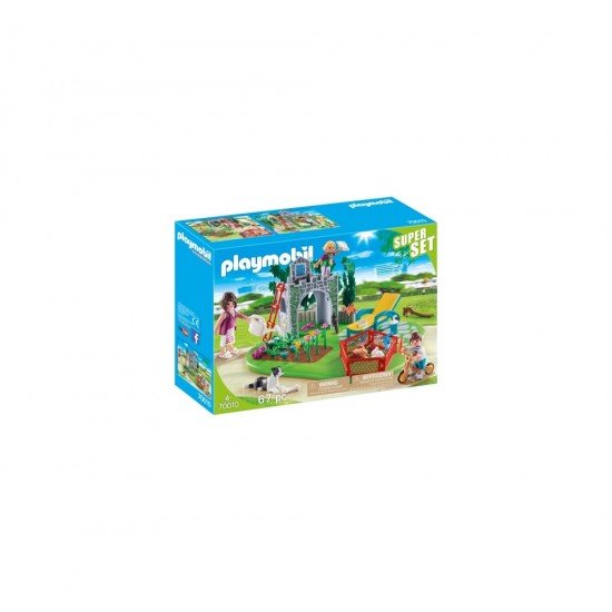 Super set Playmobil - Gradina familiei