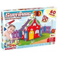 Supermag 3d - Jucarie cu magnet casuta - 60 piese
