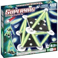 Set constructie Supermag Classic Glow 48 piese