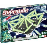 Set constructie Supermag Classic Glow 98 piese