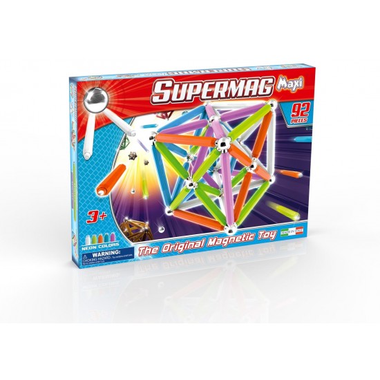Supermag maxi neon - Set constructie 92 piese