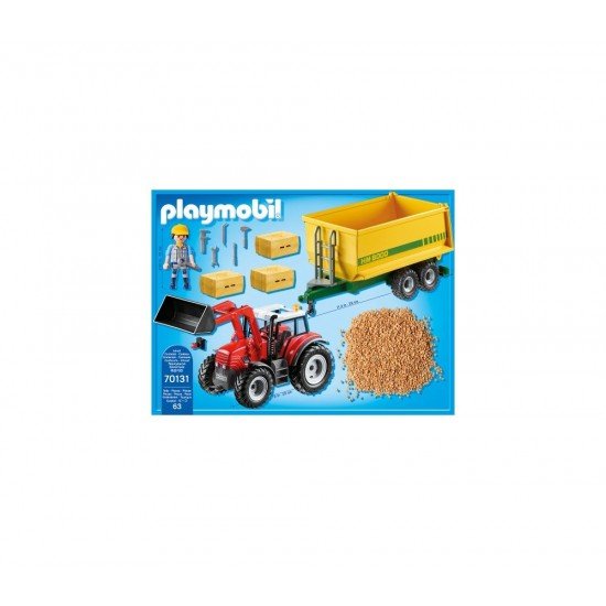 Playmobil Country - Tractor cu remorca galbena