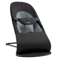 Balansoar bebe Balance Soft Black Grey cu bara de jucarii BabyBjorn