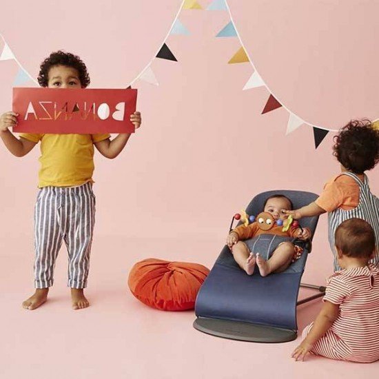 Balansoar bebe Bliss Dove Blue 3D Jersey BabyBjorn