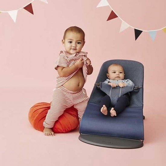 Balansoar bebe Bliss Dove Blue 3D Jersey BabyBjorn