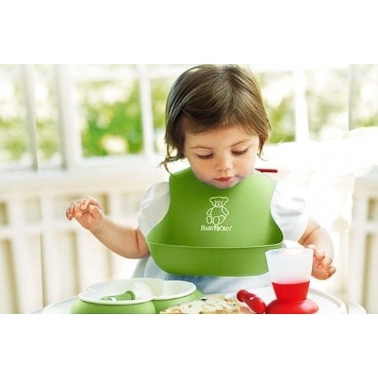 Bavetica moale Soft Bib Green BabyBjorn