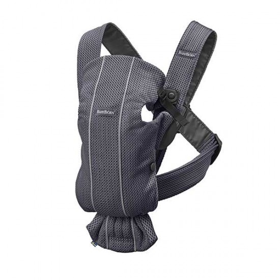 Marsupiu anatomic BabyBjorn Mini cu pozitii multiple de purtare Anthracite 3D Mesh