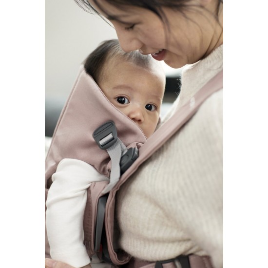 Marsupiu anatomic BabyBjorn Mini cu pozitii multiple de purtare Dusty Pink Bumbac