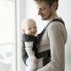 Marsupiu anatomic BabyBjorn Mini cu pozitii multiple de purtare Black Bumbac