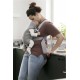 Marsupiu anatomic BabyBjorn Mini cu pozitii multiple de purtare Light Grey 3D Jersey