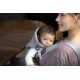 Marsupiu anatomic BabyBjorn Mini cu pozitii multiple de purtare Light Grey 3D Jersey