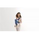 Marsupiu anatomic BabyBjorn Mini cu pozitii multiple de purtare Vintage Indigo Bumbac