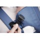 Marsupiu anatomic BabyBjorn Mini cu pozitii multiple de purtare Vintage Indigo Bumbac