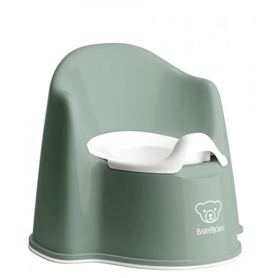 Olita cu protectie spate Potty Chair Deep BabyBjorn Green