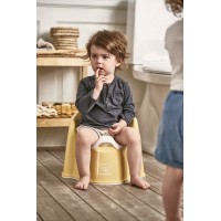 Olita cu protectie spate Potty Chair Powder BabyBjorn Yellow White