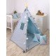 Cort de joaca Tipi 100x100cm Geometric Blue Jolie