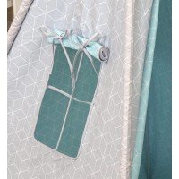 Cort de joaca Tipi 100x100cm Geometric Blue Jolie