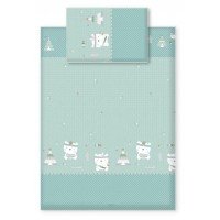 Lenjerie copii 3 piese Indi Turquioise Jolie 120*60 cm