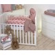 Protectie impletita pentru patut si Baby nest Pure Rose 210*21 cm Jolie