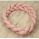Protectie impletita pentru patut si Baby nest Pure Rose 210*21 cm Jolie