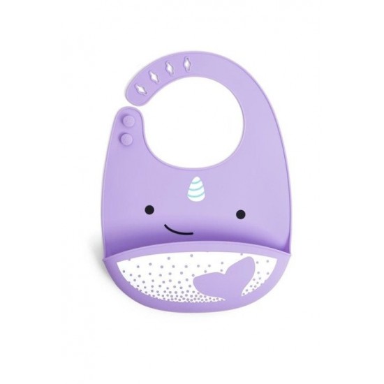 Bavetica de silicon Fold and Go Zoo Skip Hop - Balena