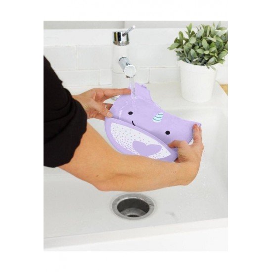 Bavetica de silicon Fold and Go Zoo Skip Hop - Balena