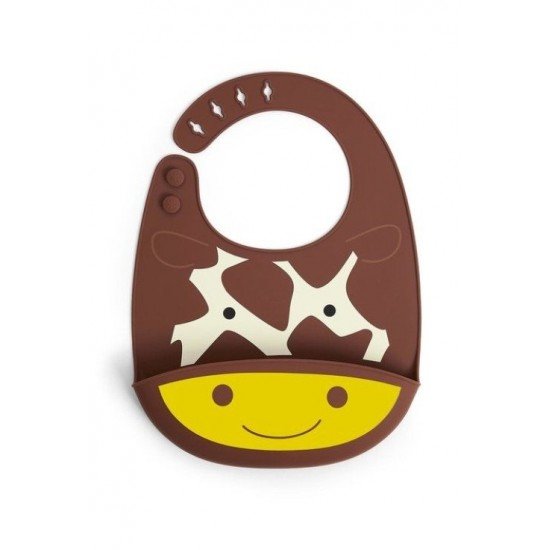 Bavetica de silicon Fold and Go Zoo Skip Hop - Girafa