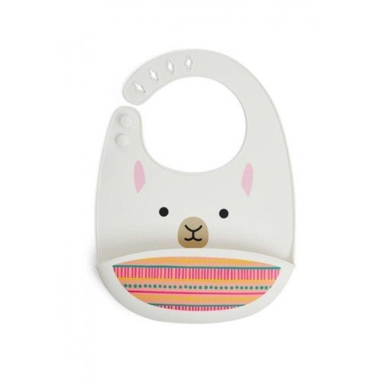 Bavetica de silicon Fold and Go Zoo Skip Hop - Lama