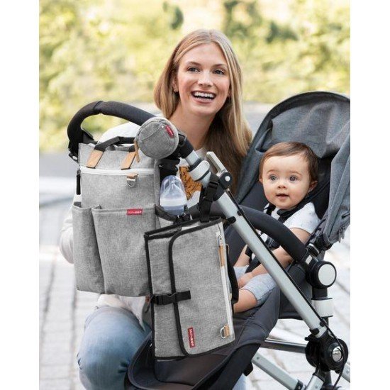 Geanta de scutece Skip Hop Duo Signature Grey Melange
