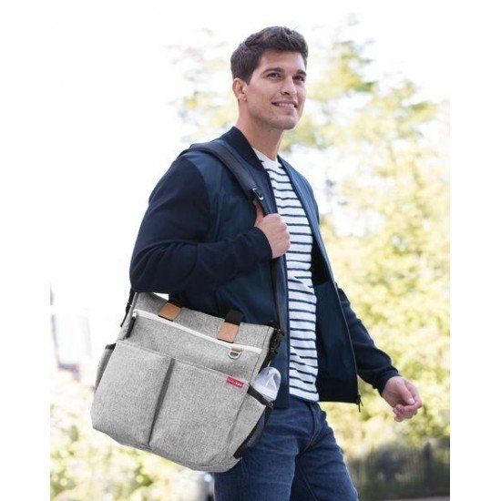 Geanta de scutece Skip Hop Duo Signature Grey Melange