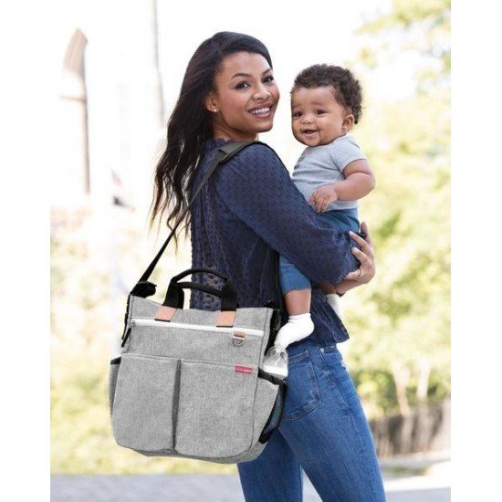Geanta de scutece Skip Hop Duo Signature Grey Melange